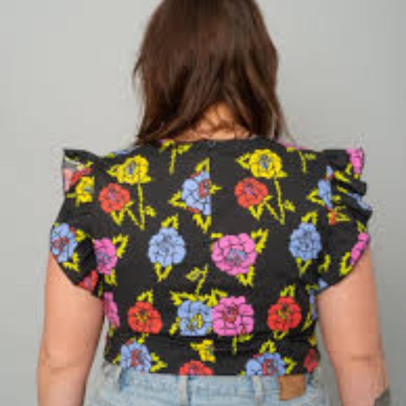 Nooworks Ruffle Top Roses 2020 Gentle Thrills NWT - Picture 3 of 6